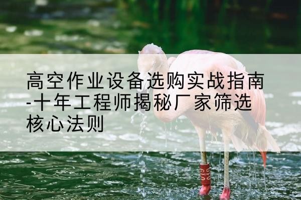 翁源剪叉式升降机厂家-高空作业设备选购实战指南-十年工程师揭秘厂家筛选核心法则